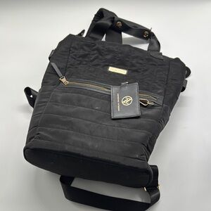 Adrienne Vittadini Black Quilted Backpack